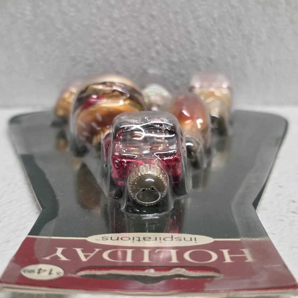 Jo-ann Junk Food Glass Christmas Ornaments Sealed NOS 6 Pieces